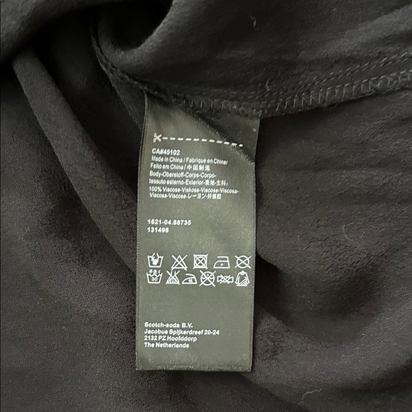 Scotch & Soda Paradise Cove Black Maxi Dress with Open Crochet Lace Trim, Size 6 - Picture 16 of 16